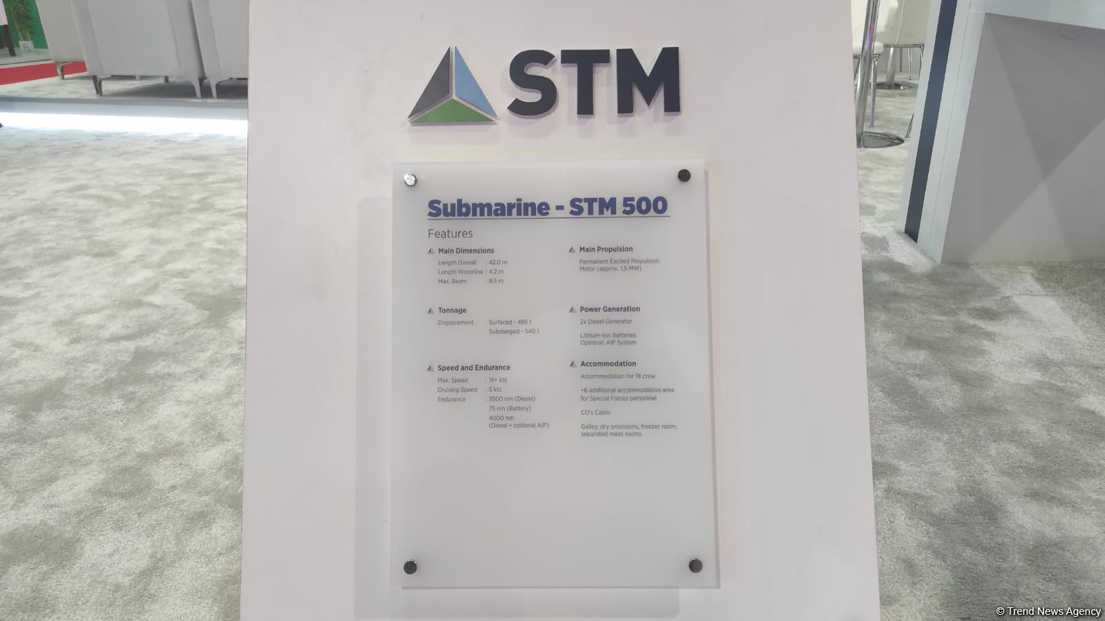 Türkiye showcases 'STM 500' small submarine at ADEX 2022 (PHOTO)