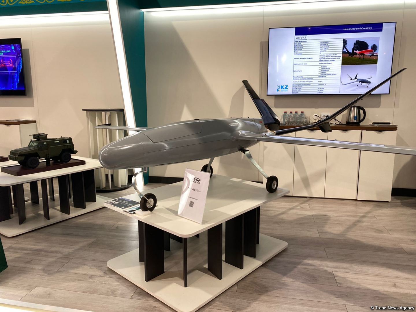 Kazakhstan exhibits UAV named after Azerbaijan's first female fighter pilot (PHOTO)