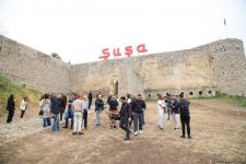 Foreigners get acquainted with consequences of Armenian vandalism in Azerbaijan's Shusha (PHOTO)