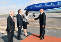 President Ilham Aliyev arrives in Bulgaria for official visit