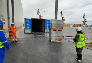 Baku port receives humanitarian aid for Afghanistan