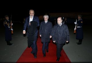 Albanian PM arrives in Azerbaijan for working visit