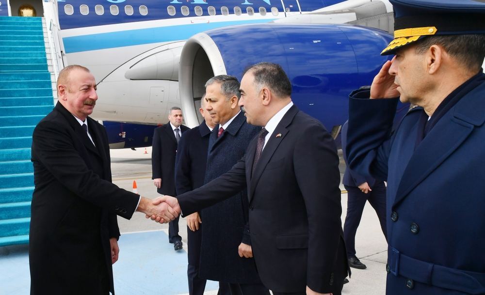 President Ilham Aliyev arrives in Türkiye for working visit