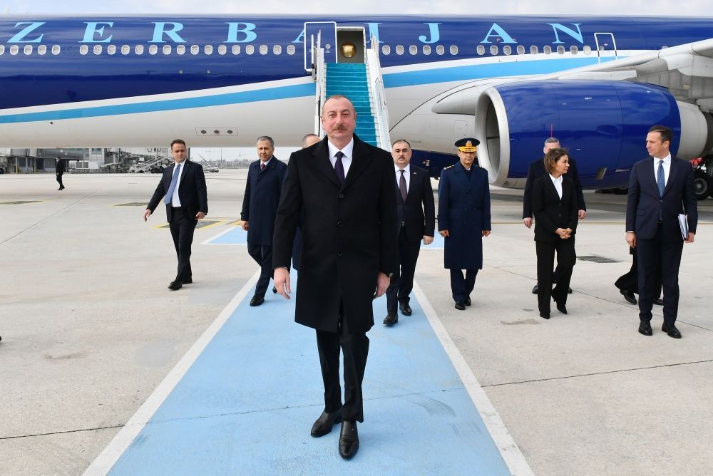 President Ilham Aliyev arrives in Türkiye for working visit