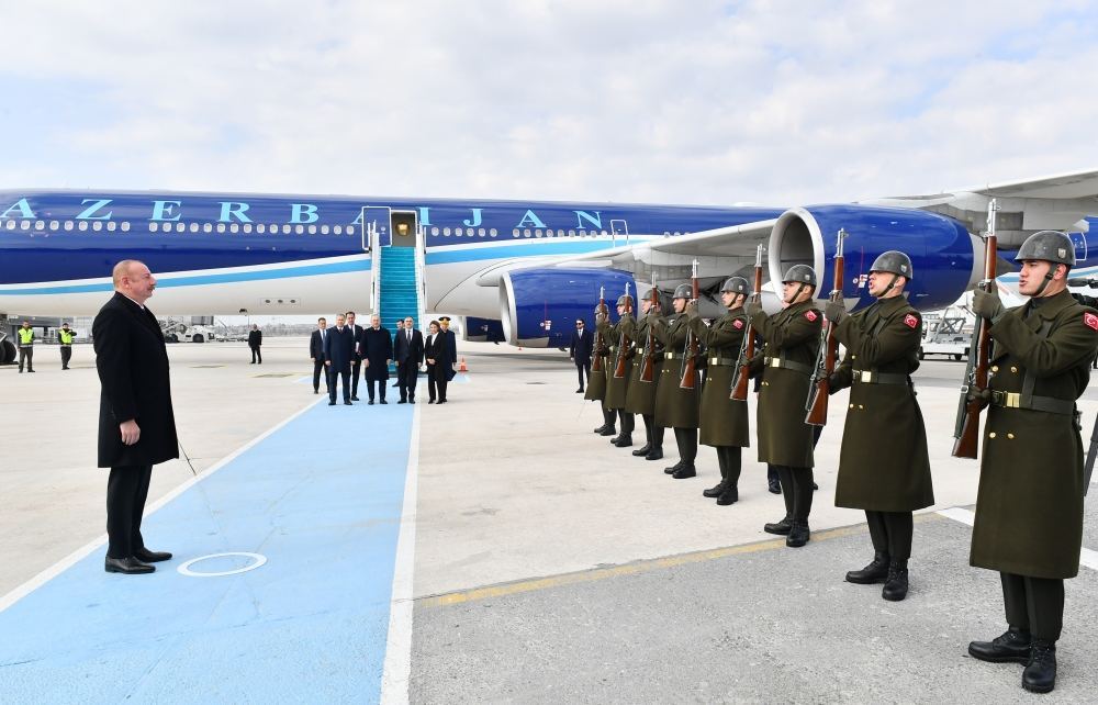 President Ilham Aliyev arrives in Türkiye for working visit