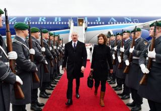 President Ilham Aliyev arrives in Germany for working visit