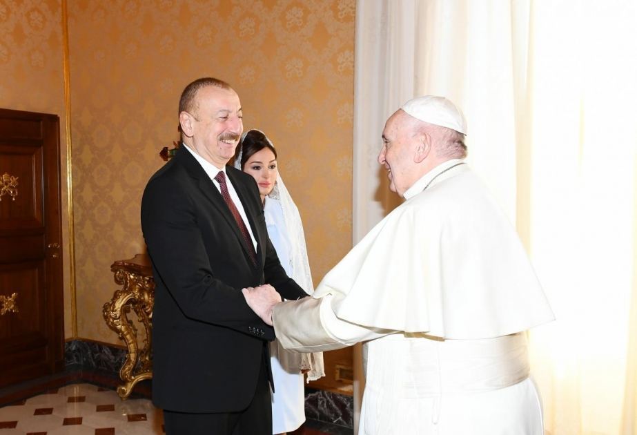 President Ilham Aliyev thanks Pope Francis for his high praise of multicultural environment in Azerbaijan