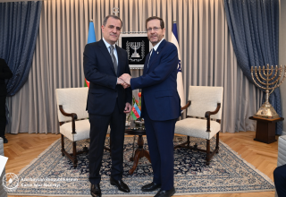 Azerbaijani FM meets Israeli President Isaac Herzog