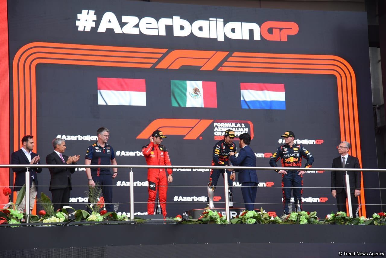 Sergio Perez wins Formula 1 Azerbaijan Grand Prix