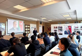 Aktau hosts open lesson on Heydar Aliyev anniversary